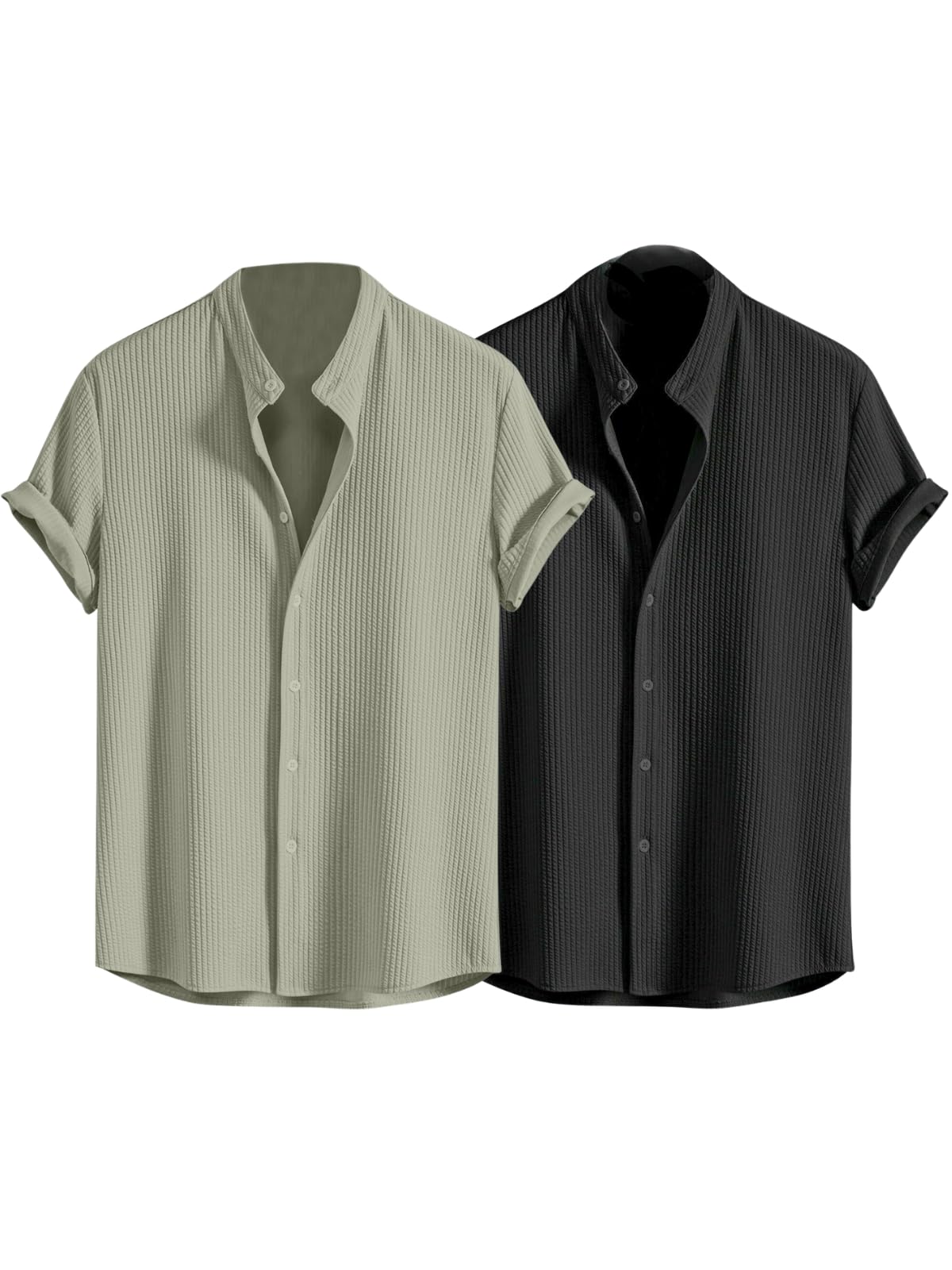 GRECIILOOKS Men's Polycotton Regular Fit Casual Shirt | Stylish | Printed | Solid | Short Sleeve | Trendy (Available in Plus Size)