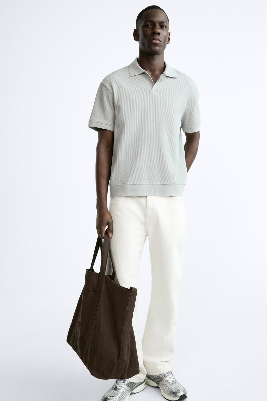 Alan Jones Clothing Men's Textured Polo T-Shirt | Classic Short Sleeve Polo for Casual Wear