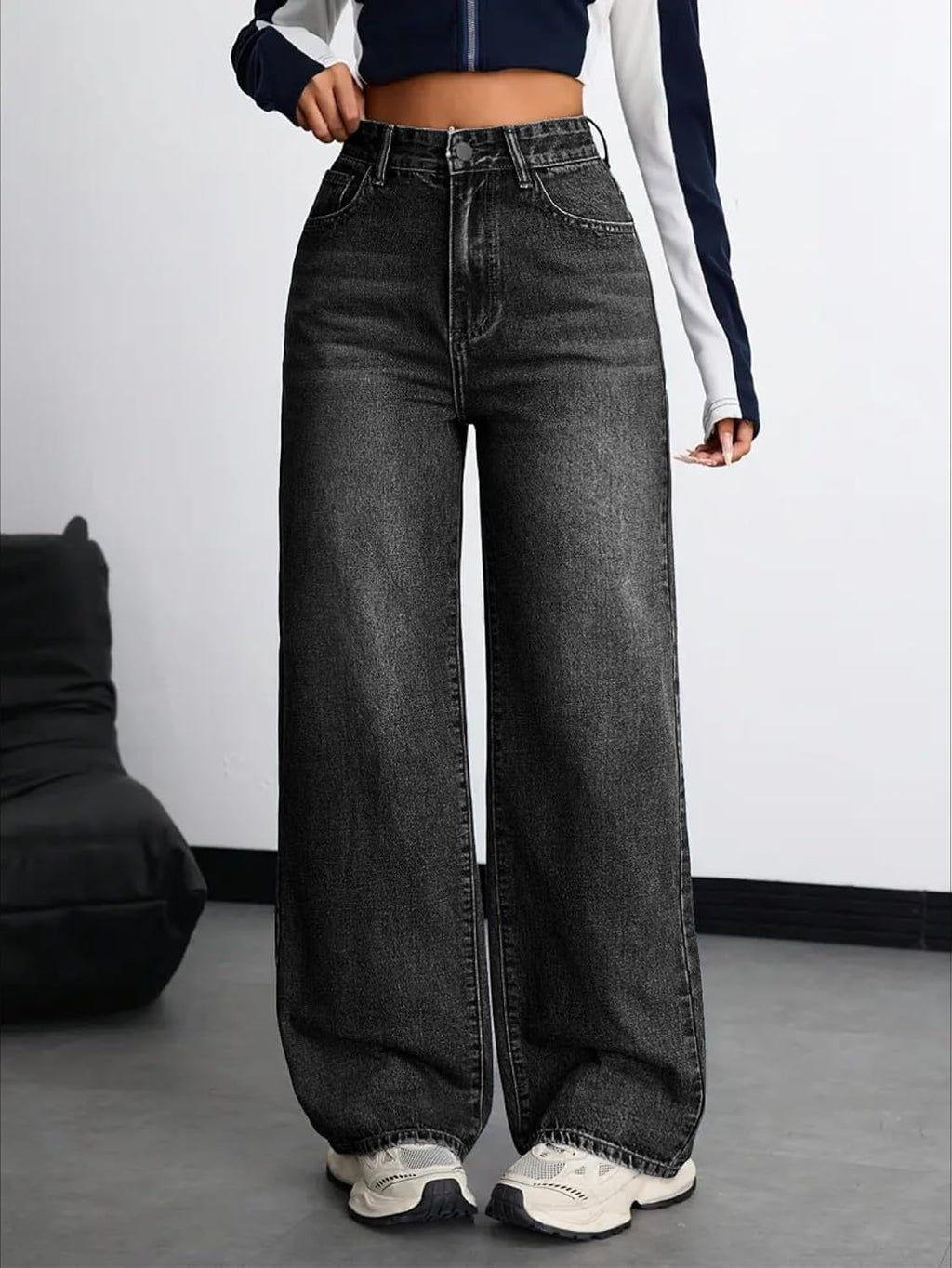 Nifty Women's Denim Stretchable High Waist Baggy Jeans for Women