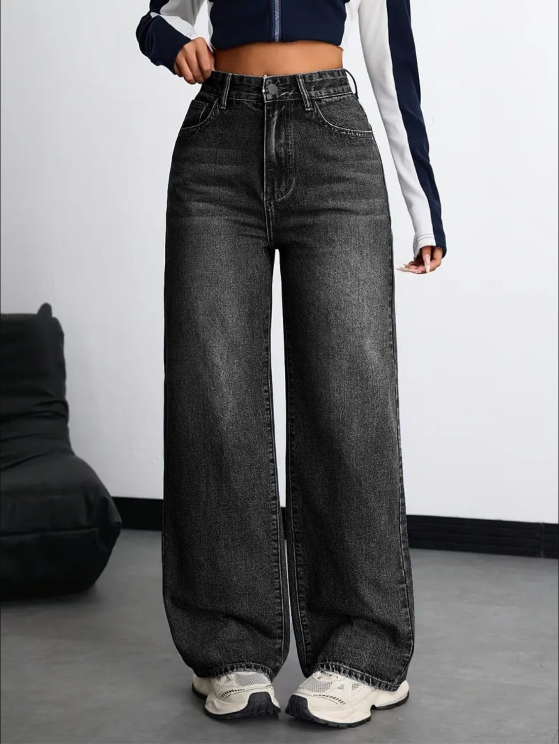 Nifty Women's Denim Stretchable High Waist Baggy Jeans for Women