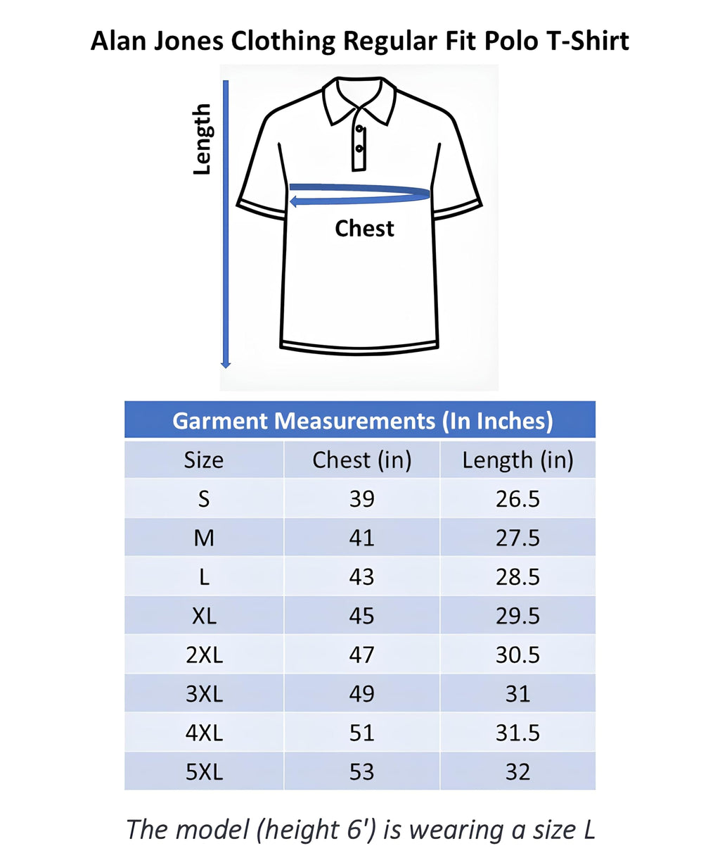 Alan Jones Clothing Men's Textured Polo T-Shirt | Classic Short Sleeve Polo for Casual Wear