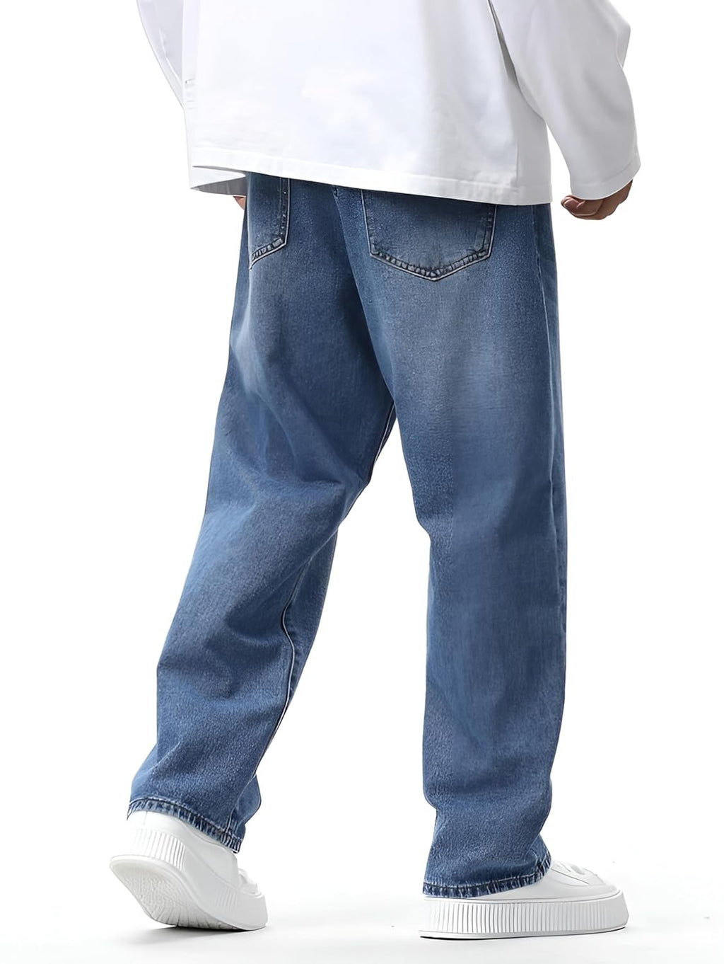 Ben Martin Men Jeans || Baggy Fit Jean's for Man || Loose Fit High Rise Denim || Stretchable Casual Wear Jean,s || Dance Rap Rapping Style Pant for Men || Denim Cotton Jeans (0)