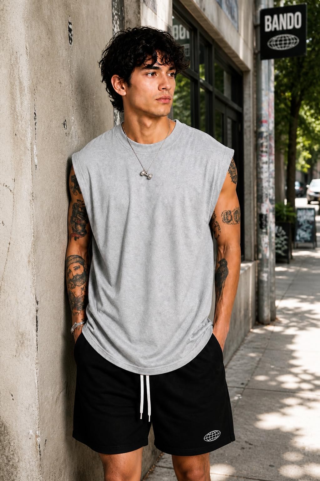 NETCLICK® Men's Sleeveless Round Neck Polycotton Tank Top Vest for Gym, Workout, Running & Casual Wear