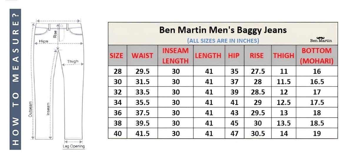 Ben Martin Men Jeans || Baggy Fit Jean's for Man || Loose Fit High Rise Denim || Stretchable Casual Wear Jean,s || Dance Rap Rapping Style Pant for Men || Denim Cotton Jeans (0)