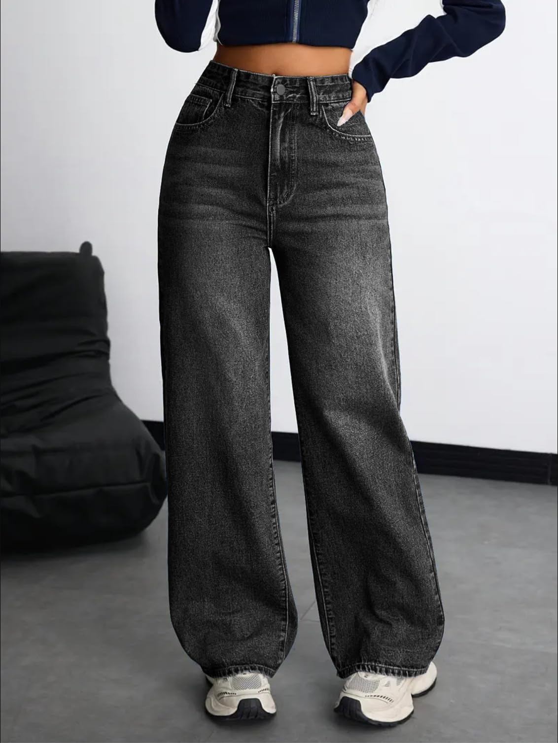 Nifty Women's Denim Stretchable High Waist Baggy Jeans for Women
