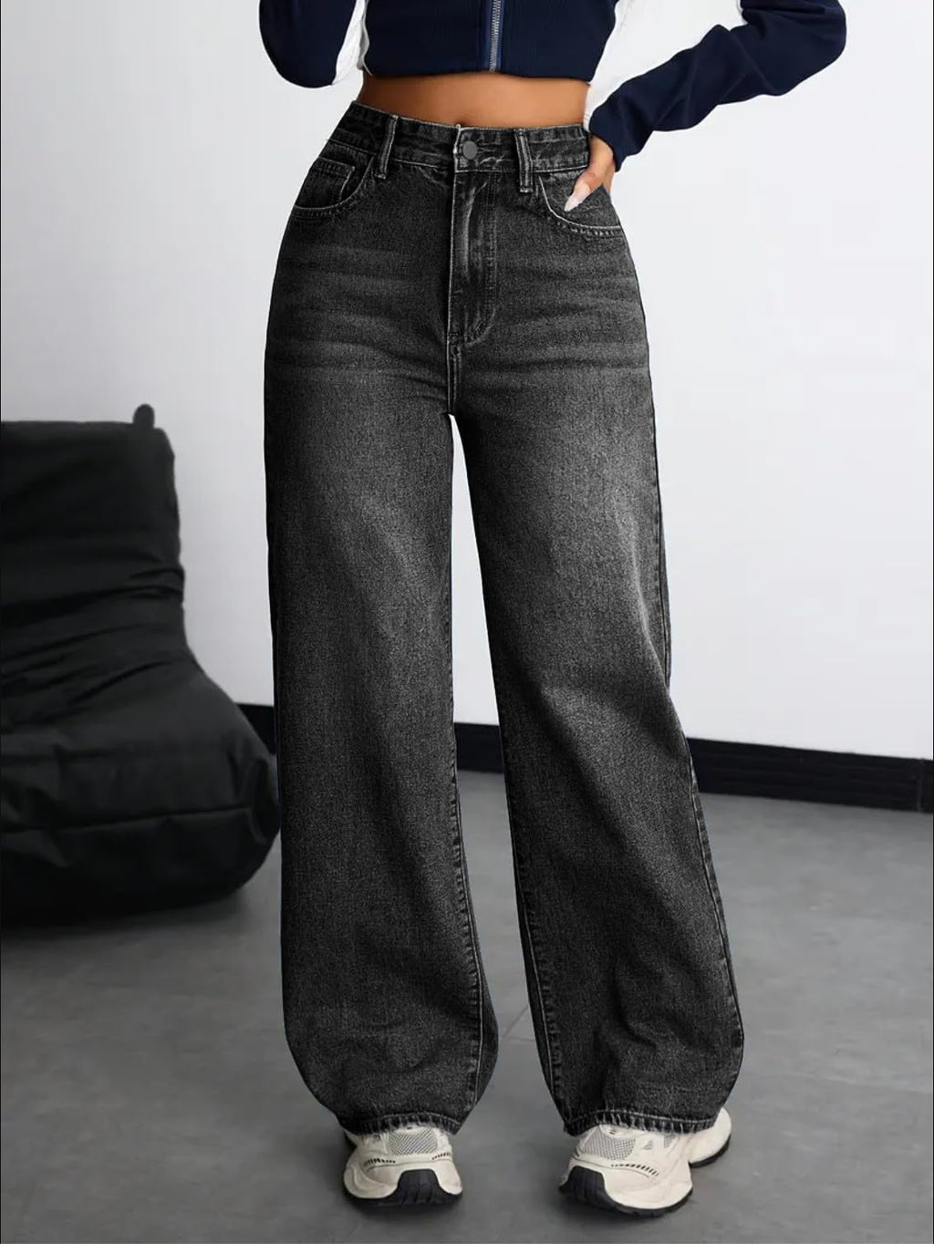 Nifty Women's Denim Stretchable High Waist Baggy Jeans for Women