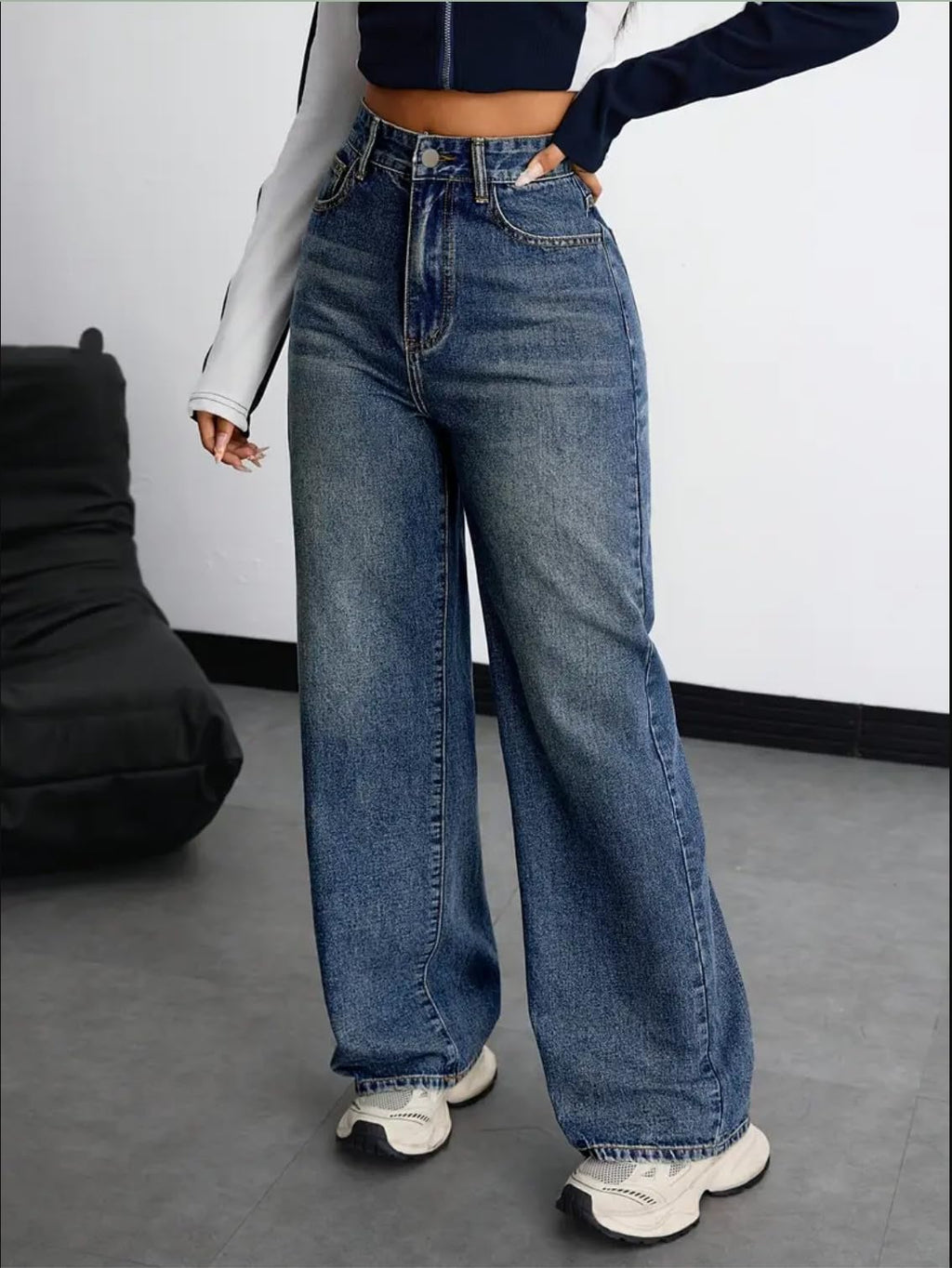 Nifty Women's Denim Stretchable High Waist Baggy Jeans for Women