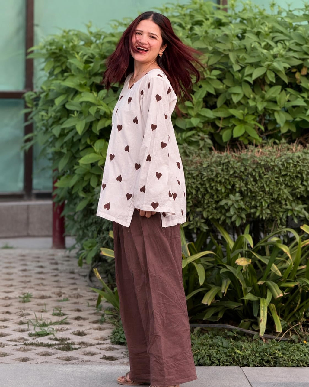 GoSriKi Farshi Salwar Suit for Women Viscose Embroidered | Co Ord Set for Woman | Straight Kurta Palazzo Outfit Round Neck V Slit Long Sleeve Ethnic Dress Womens Clothing
