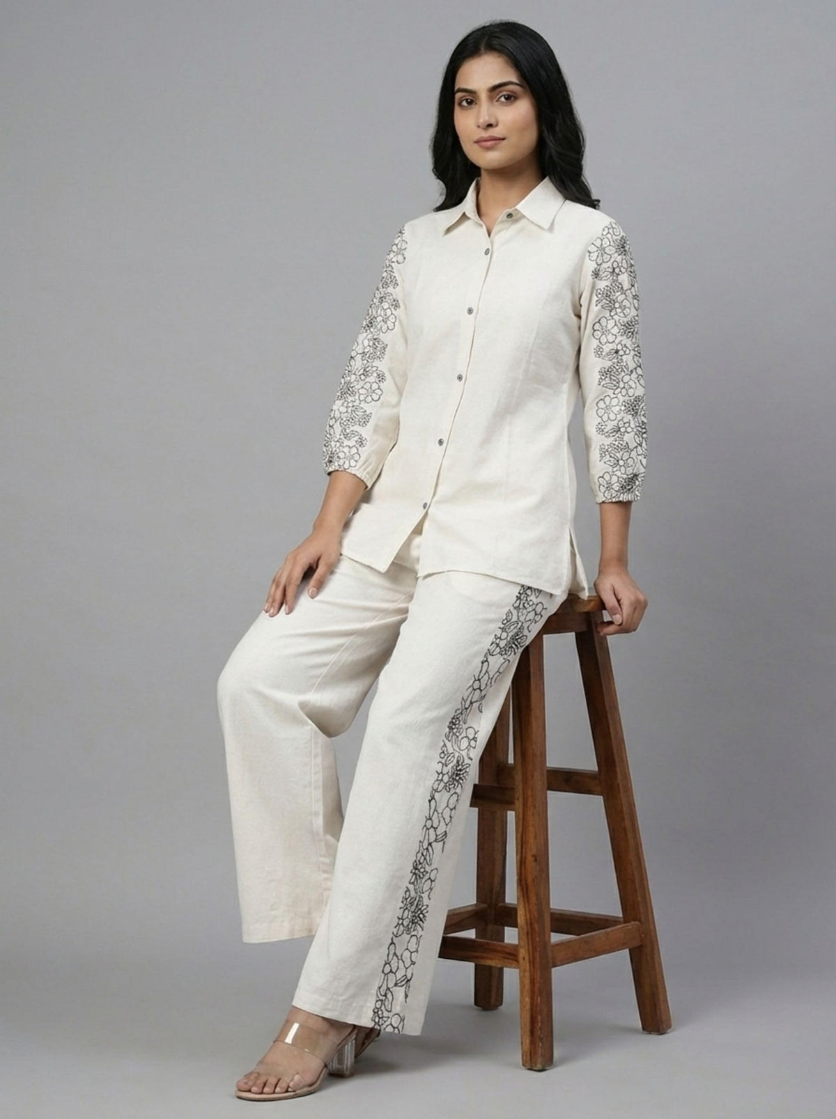 Co Ord Set for Women Stylish Card Set Dress for Women Trendy Top with Plazo Pant Ladies Coord Outfit Modern Wear for Travel Office Casual Look Premium Two Piece Clothing Style