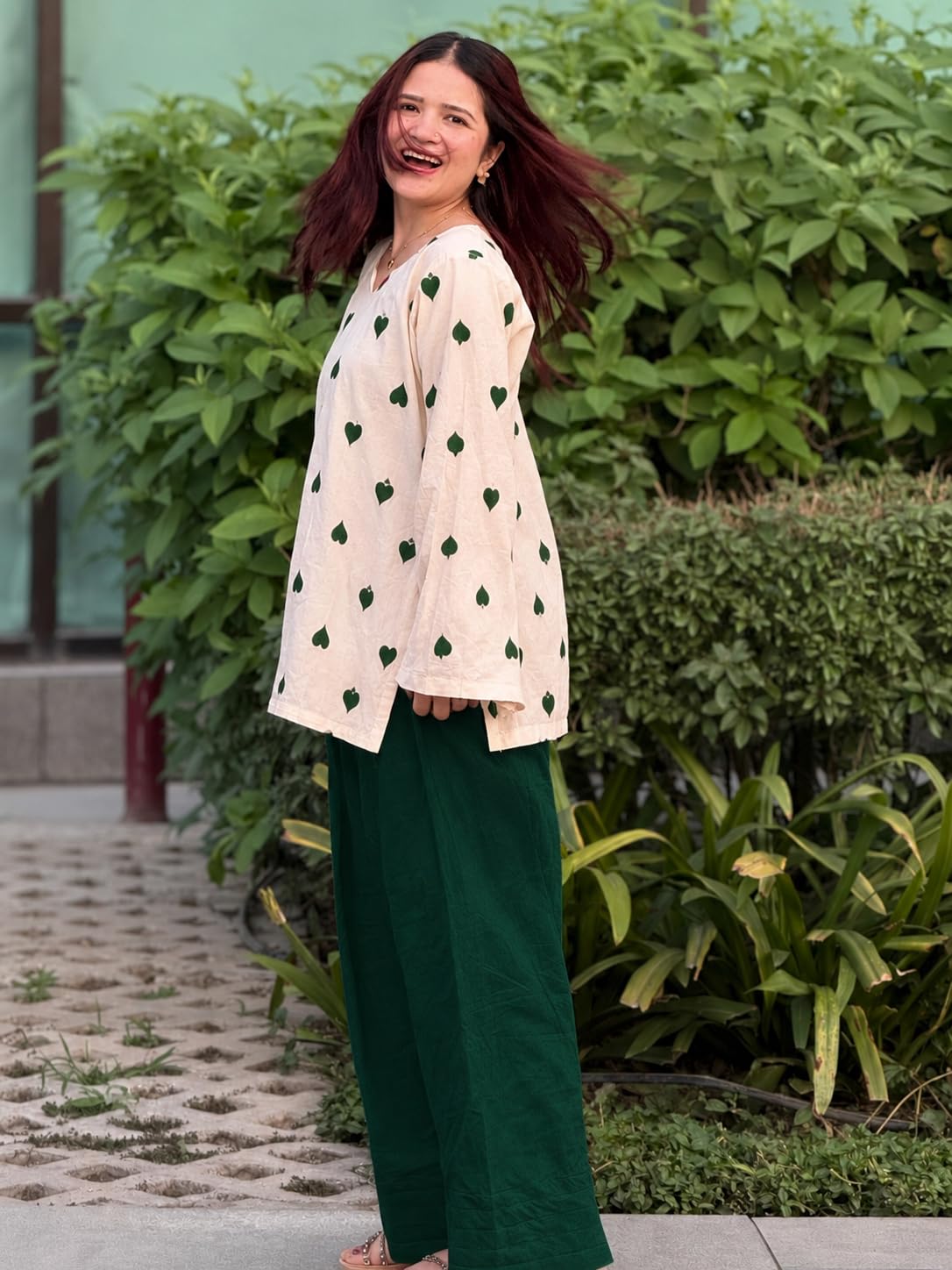 GoSriKi Farshi Salwar Suit for Women Viscose Embroidered | Co Ord Set for Woman | Straight Kurta Palazzo Outfit Round Neck V Slit Long Sleeve Ethnic Dress Womens Clothing