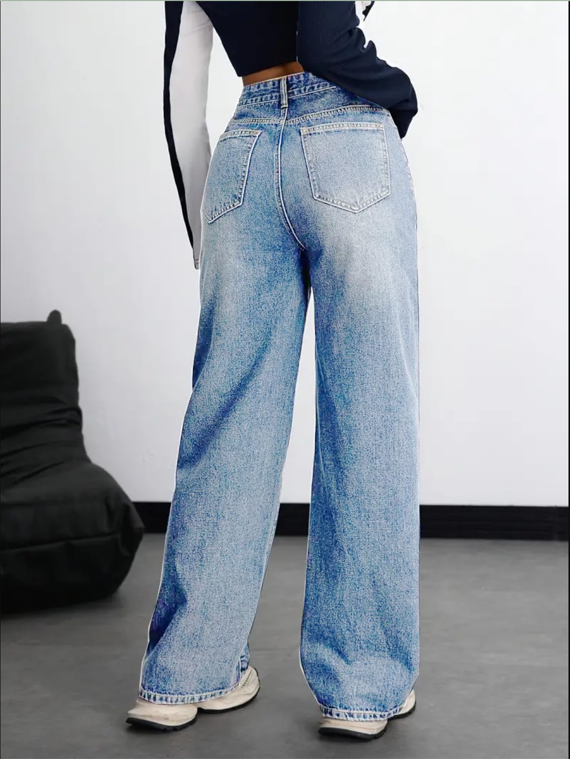 Nifty Women's Denim Stretchable High Waist Baggy Jeans for Women