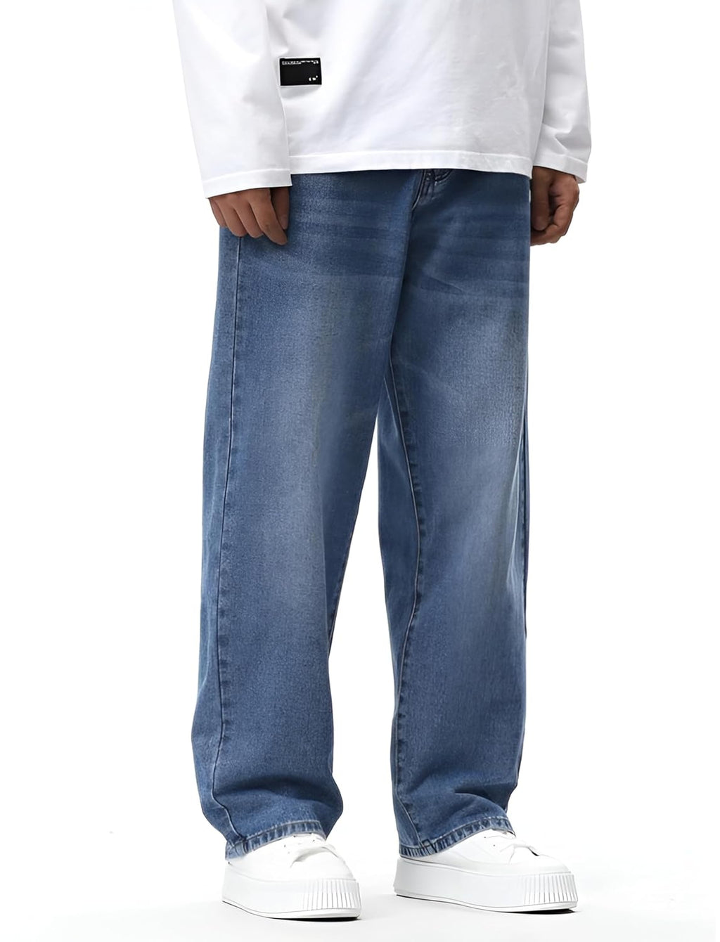 Ben Martin Men Jeans || Baggy Fit Jean's for Man || Loose Fit High Rise Denim || Stretchable Casual Wear Jean,s || Dance Rap Rapping Style Pant for Men || Denim Cotton Jeans (0)