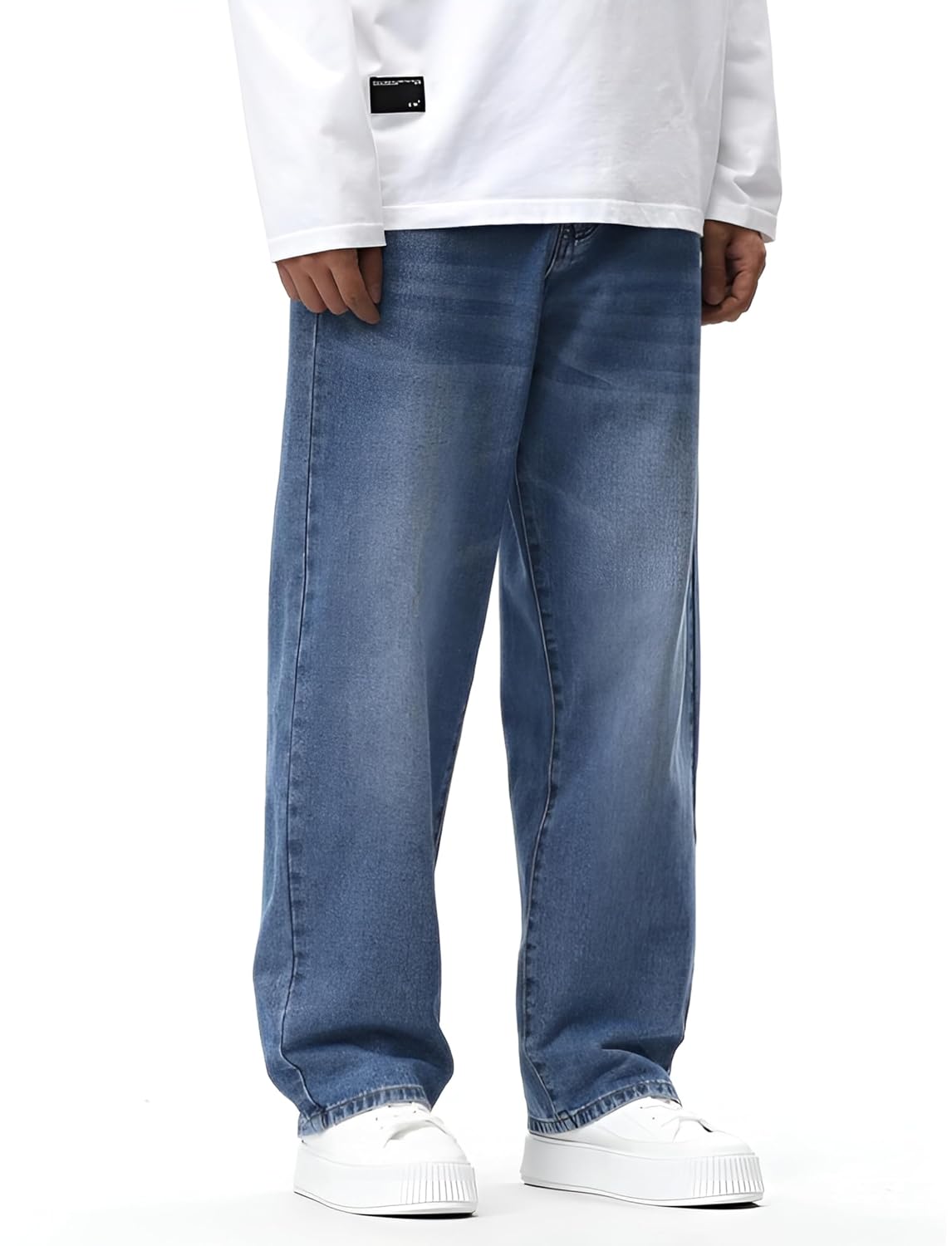 Ben Martin Men Jeans || Baggy Fit Jean's for Man || Loose Fit High Rise Denim || Stretchable Casual Wear Jean,s || Dance Rap Rapping Style Pant for Men || Denim Cotton Jeans (0)