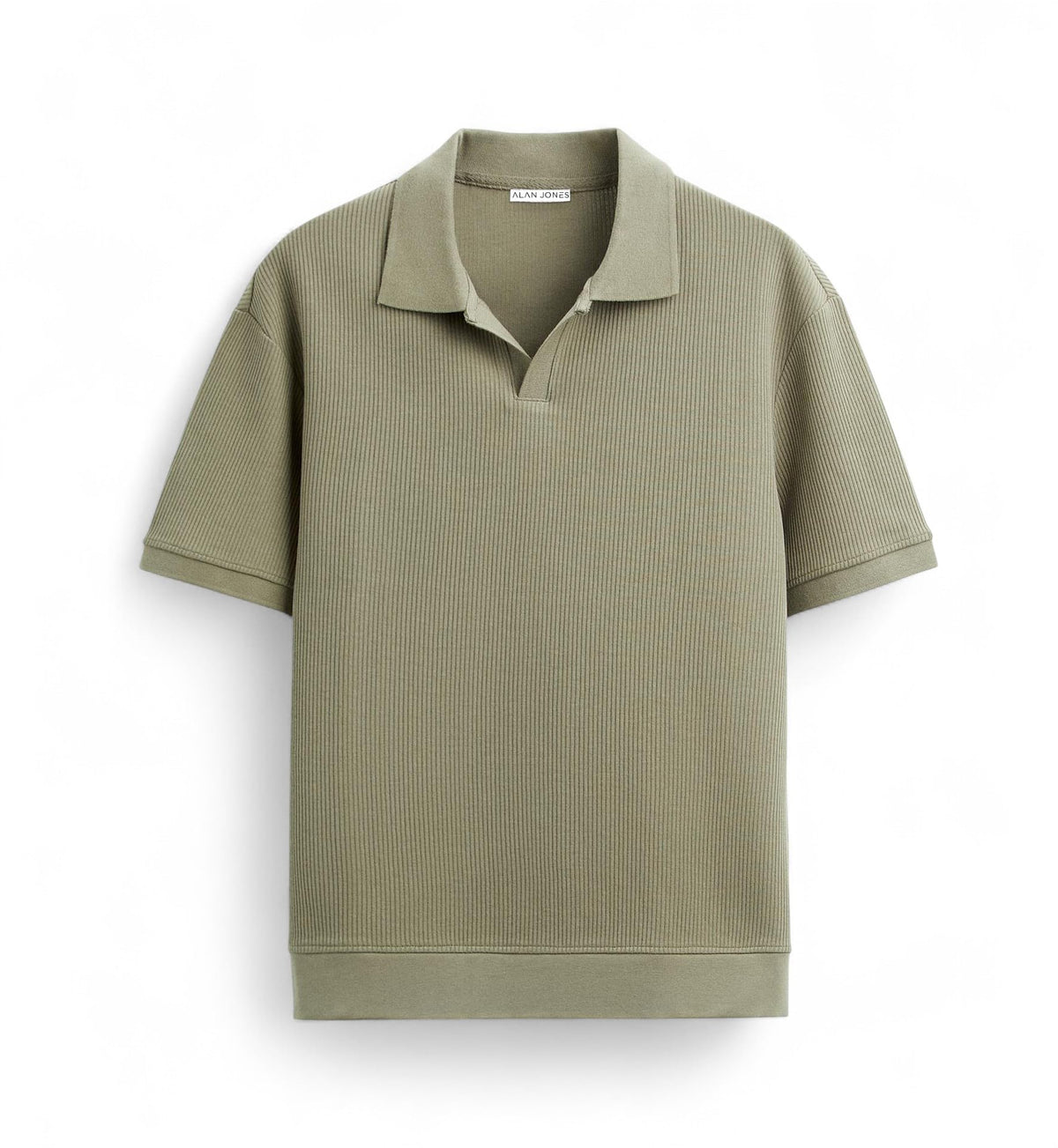 Alan Jones Clothing Men's Textured Polo T-Shirt | Classic Short Sleeve Polo for Casual Wear