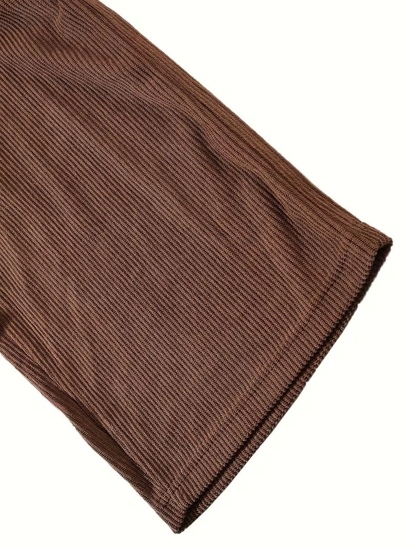 Samfor Men's Comfortable Baggy Corduroy Pants | Relaxed Fit Stretch Waist Trousers for Everyday Wear | Casual Trouser for Man