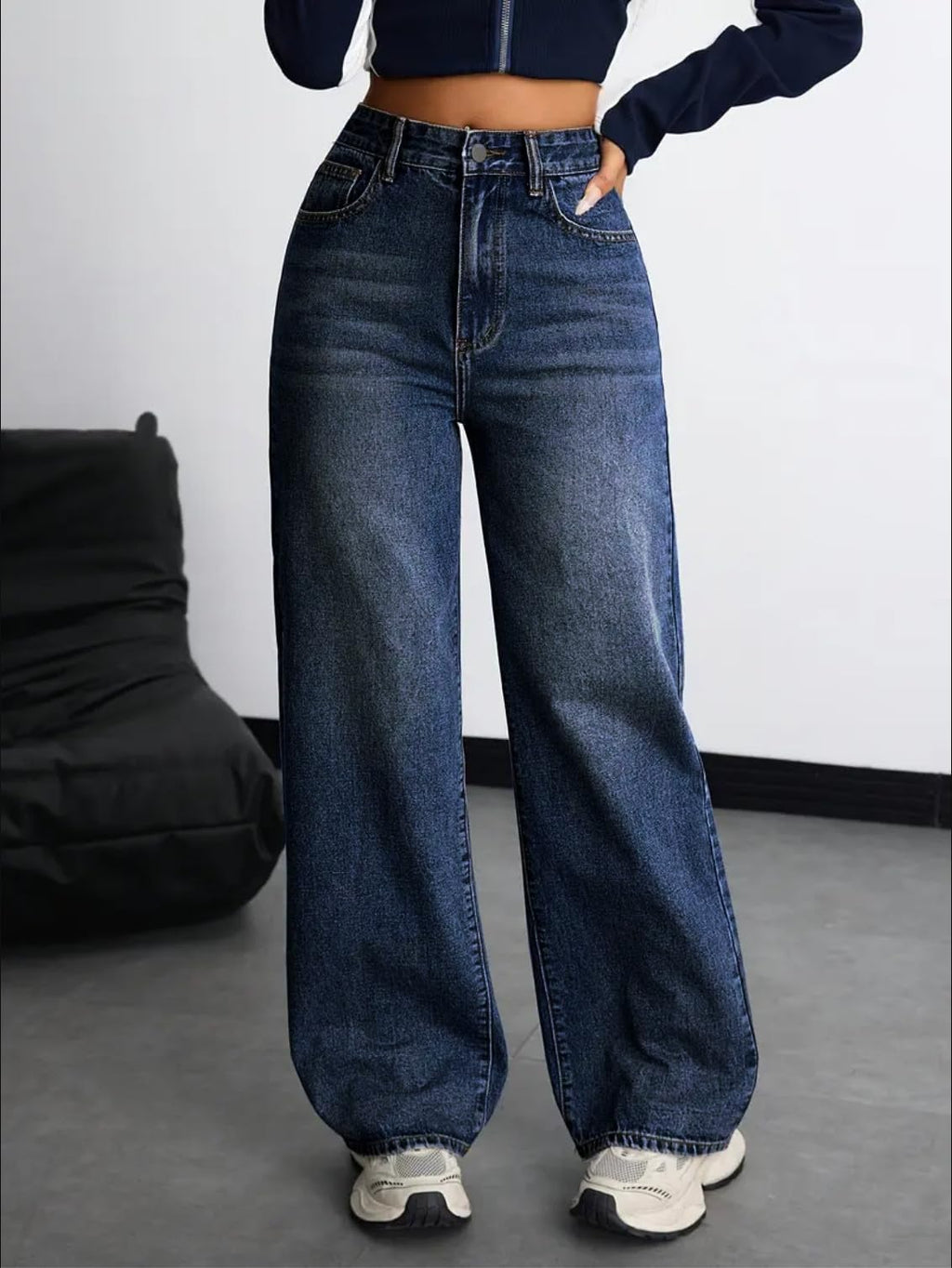Nifty Women's Denim Stretchable High Waist Baggy Jeans for Women