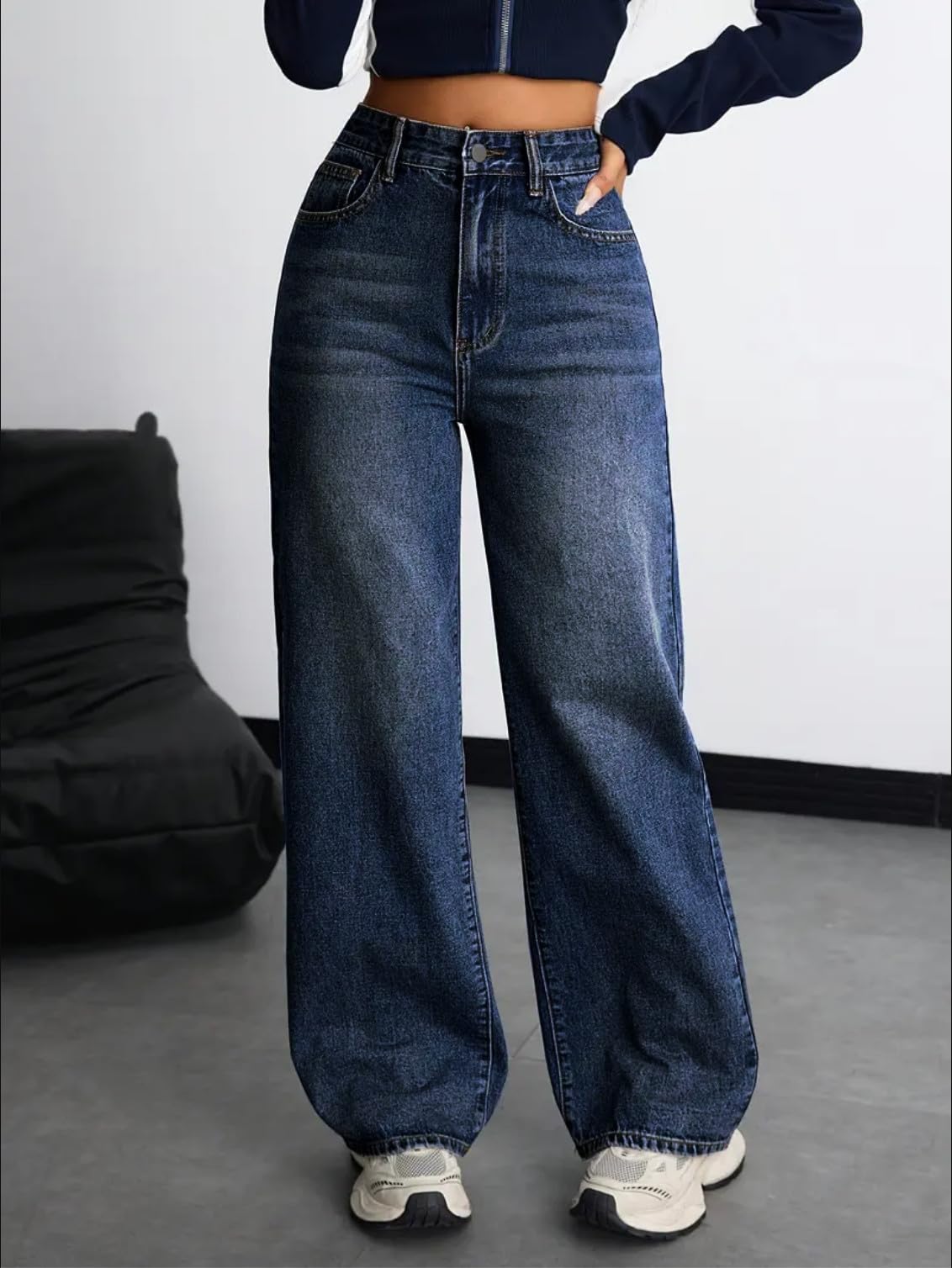 Nifty Women's Denim Stretchable High Waist Baggy Jeans for Women