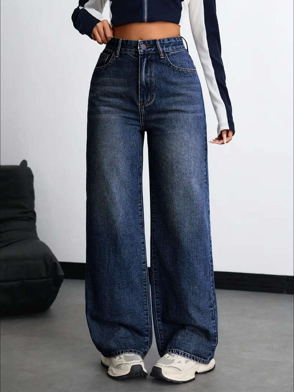 Nifty Women's Denim Stretchable High Waist Baggy Jeans for Women