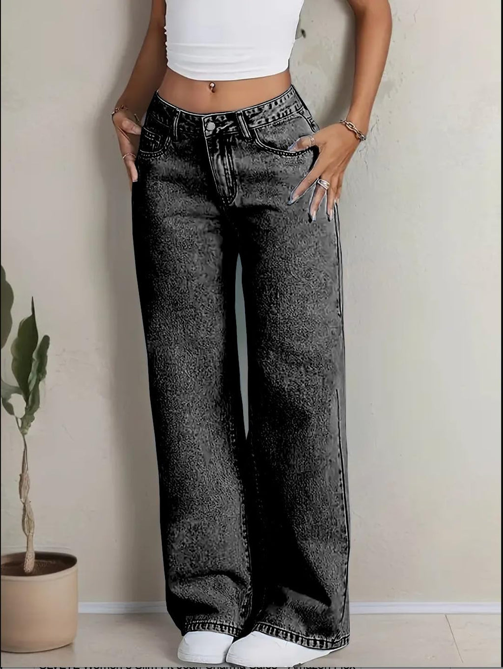 Nifty Women's Denim Stretchable High Waist Light Wash Baggy Jeans || Back Pocket Bow tie Detail