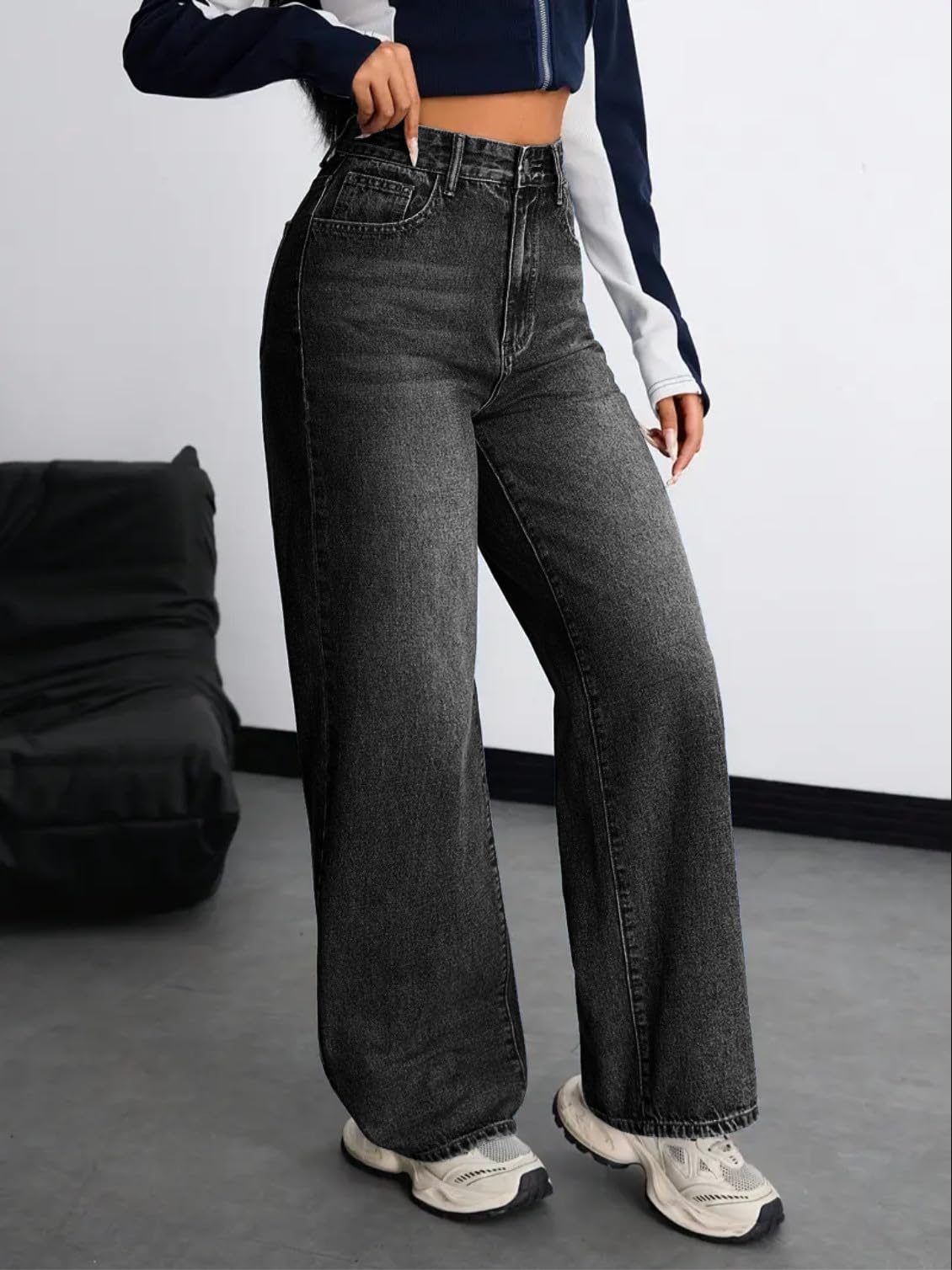 Nifty Women's Denim Stretchable High Waist Baggy Jeans for Women