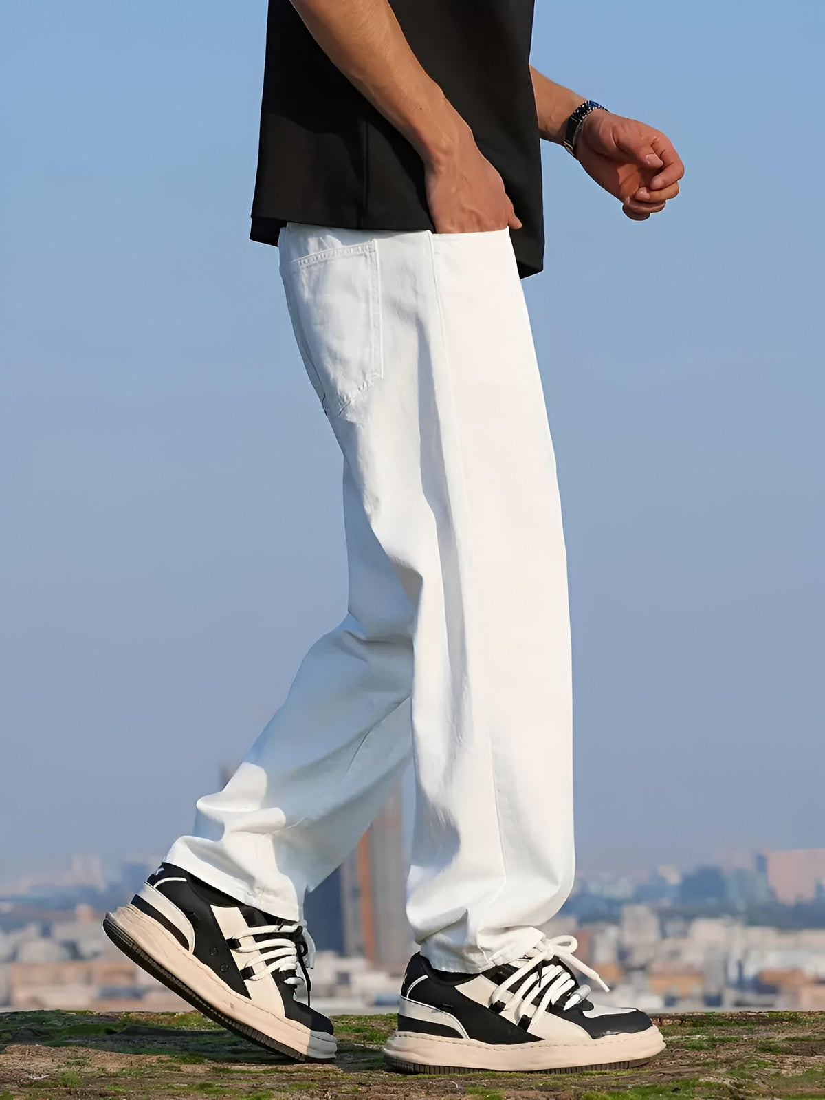 Ben Martin Men Jeans || Baggy Fit Jean's for Man || Loose Fit High Rise Denim || Stretchable Casual Wear Jean,s || Dance Rap Rapping Style Pant for Men || Denim Cotton Jeans (1)
