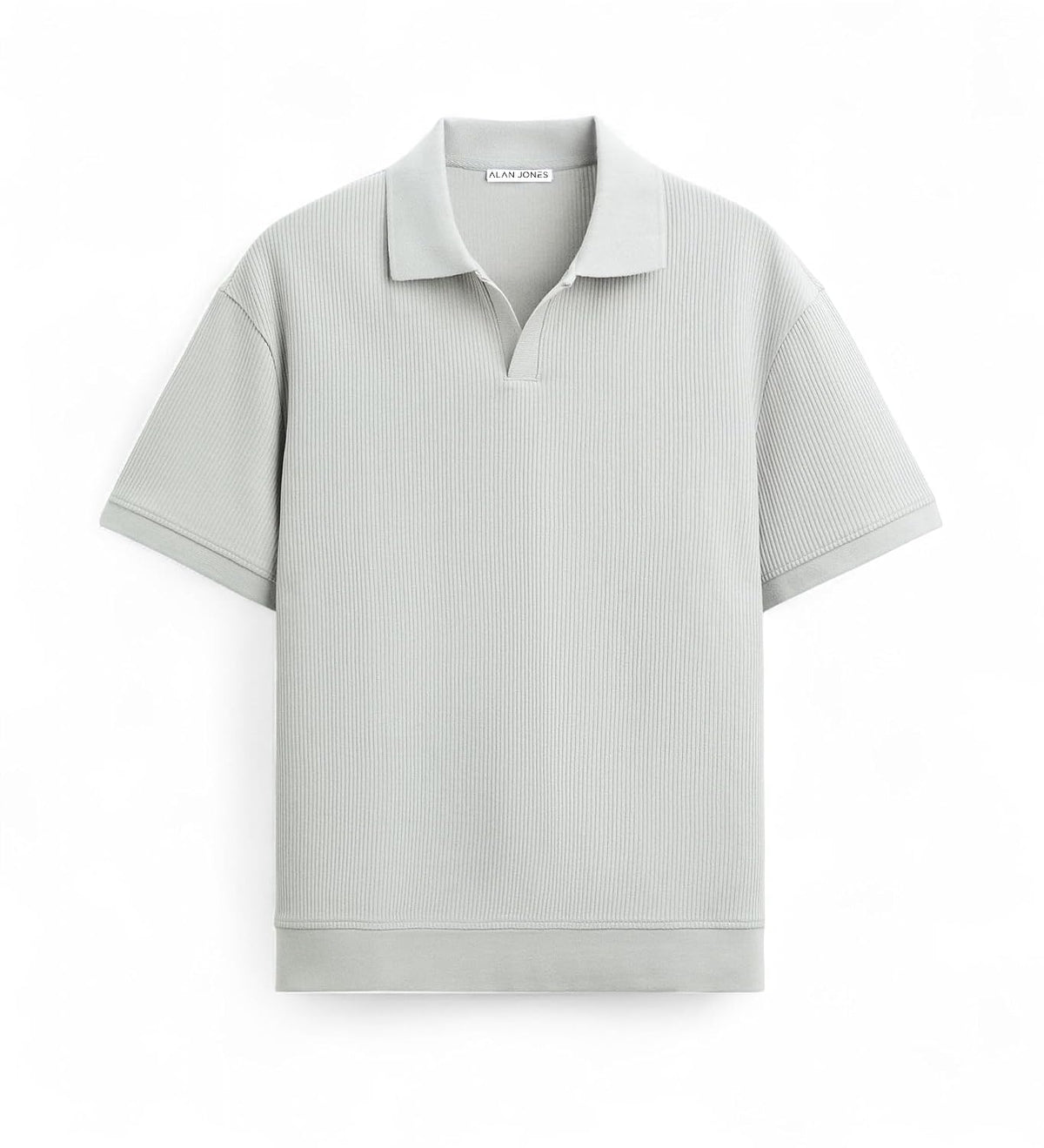 Alan Jones Clothing Men's Textured Polo T-Shirt | Classic Short Sleeve Polo for Casual Wear