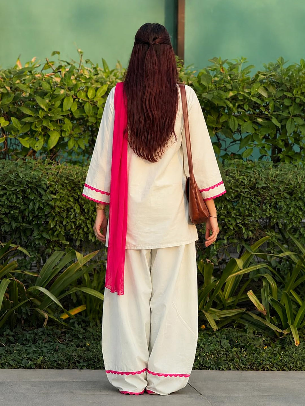 ANNI Designer Cora Cotton Farshi Salwar Suit for Women | Farsi Style Kurti | Farasi Kurta with Dupatta | Parsi Ethnic Dress | Indian Office Party Traditional Clothing Fashion Wear