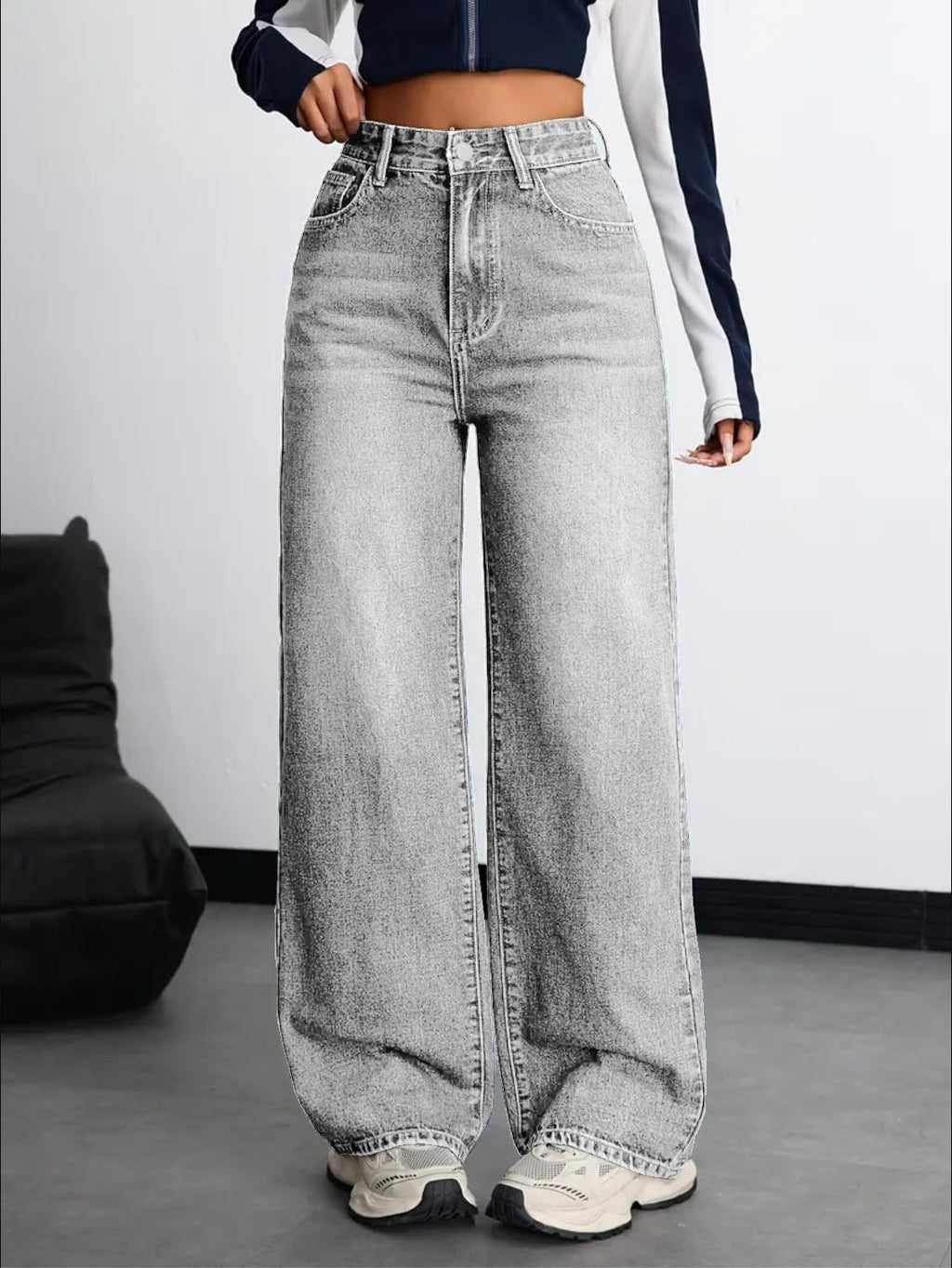 Nifty Women's Denim Stretchable High Waist Baggy Jeans for Women