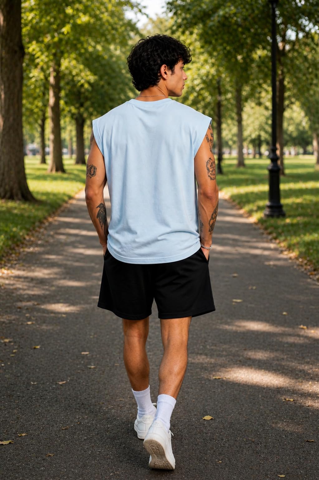 NETCLICK® Men's Sleeveless Round Neck Polycotton Tank Top Vest for Gym, Workout, Running & Casual Wear
