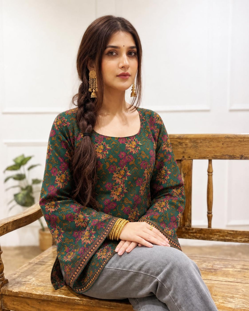 ANNI Designer Cotton Short Kurti for Women | Stylish Kurti | Short Kurti Top | Casual Kurta for Women | Comfortable Cotton Kurtis for Womens