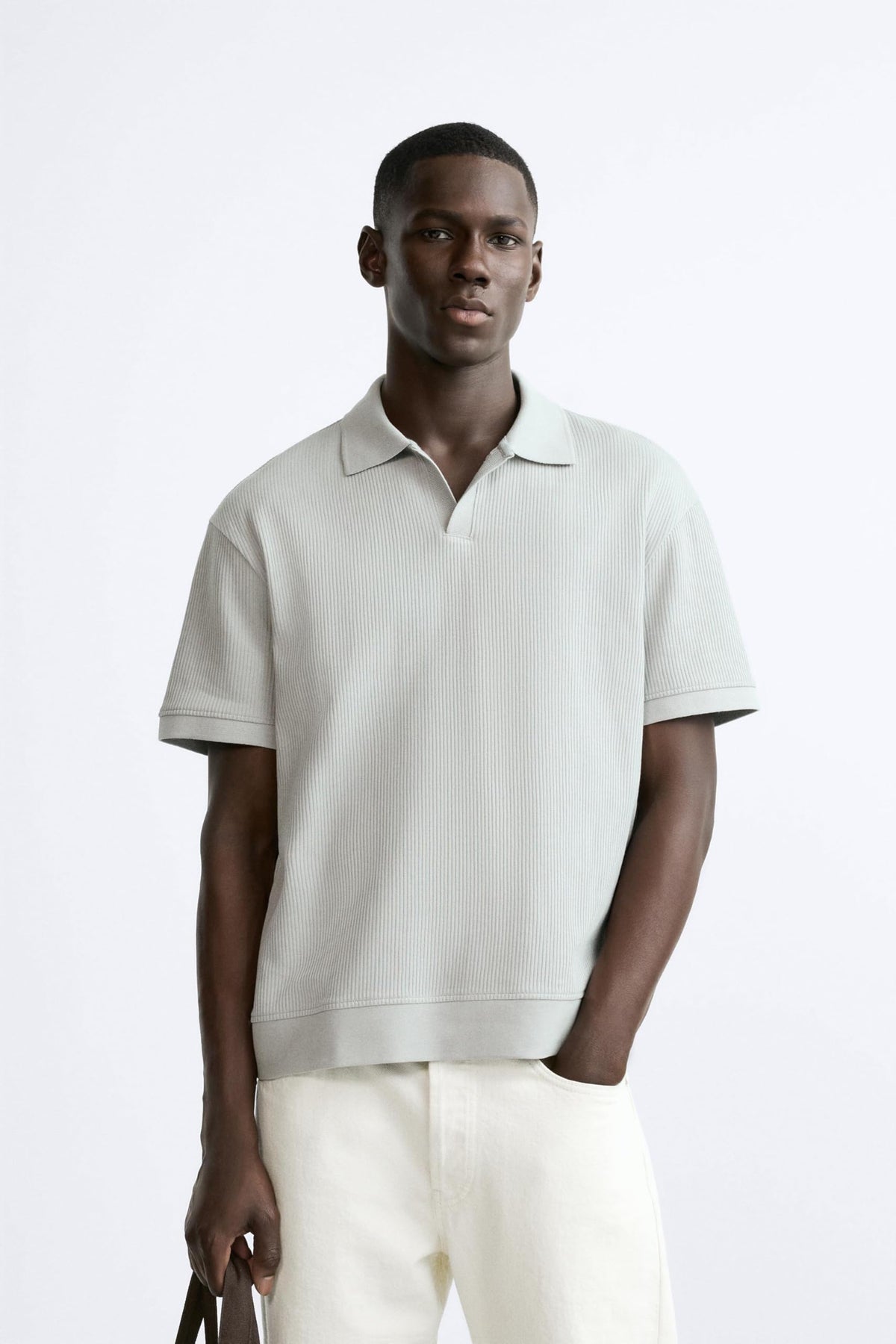 Alan Jones Clothing Men's Textured Polo T-Shirt | Classic Short Sleeve Polo for Casual Wear