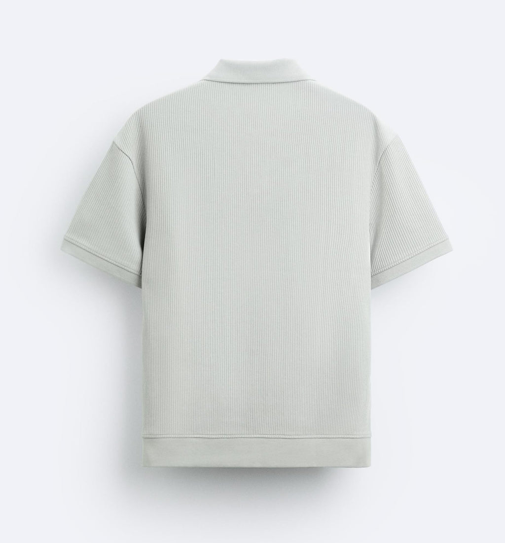 Alan Jones Clothing Men's Textured Polo T-Shirt | Classic Short Sleeve Polo for Casual Wear