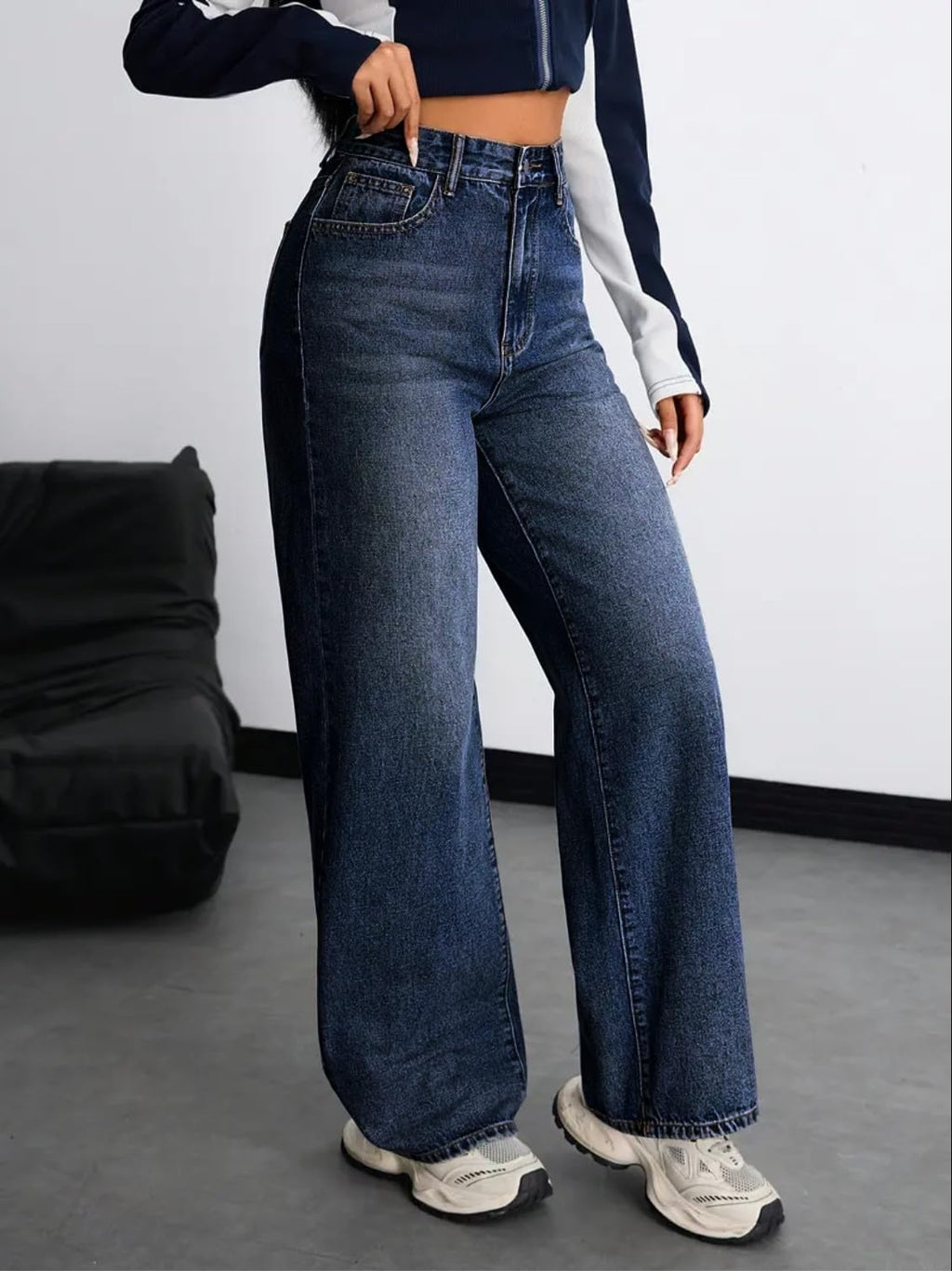 Nifty Women's Denim Stretchable High Waist Baggy Jeans for Women
