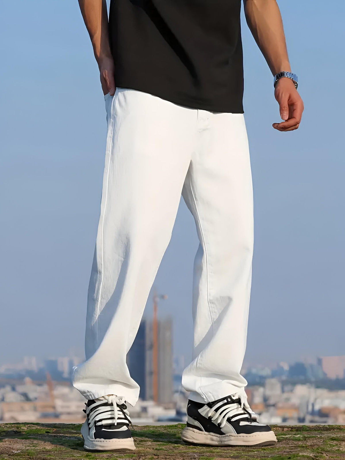 Ben Martin Men Jeans || Baggy Fit Jean's for Man || Loose Fit High Rise Denim || Stretchable Casual Wear Jean,s || Dance Rap Rapping Style Pant for Men || Denim Cotton Jeans (1)