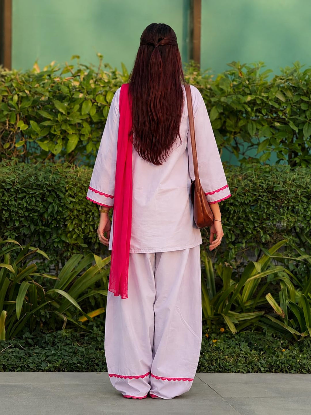 ANNI Designer Cora Cotton Farshi Salwar Suit for Women | Farsi Style Kurti | Farasi Kurta with Dupatta | Parsi Ethnic Dress | Indian Office Party Traditional Clothing Fashion Wear