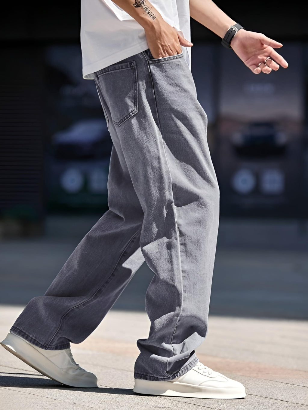 Ben Martin Men Jeans || Baggy Fit Jean's for Man || Loose Fit High Rise Denim || Stretchable Casual Wear Jean,s || Dance Rap Rapping Style Pant for Men || Denim Cotton Jeans (0)
