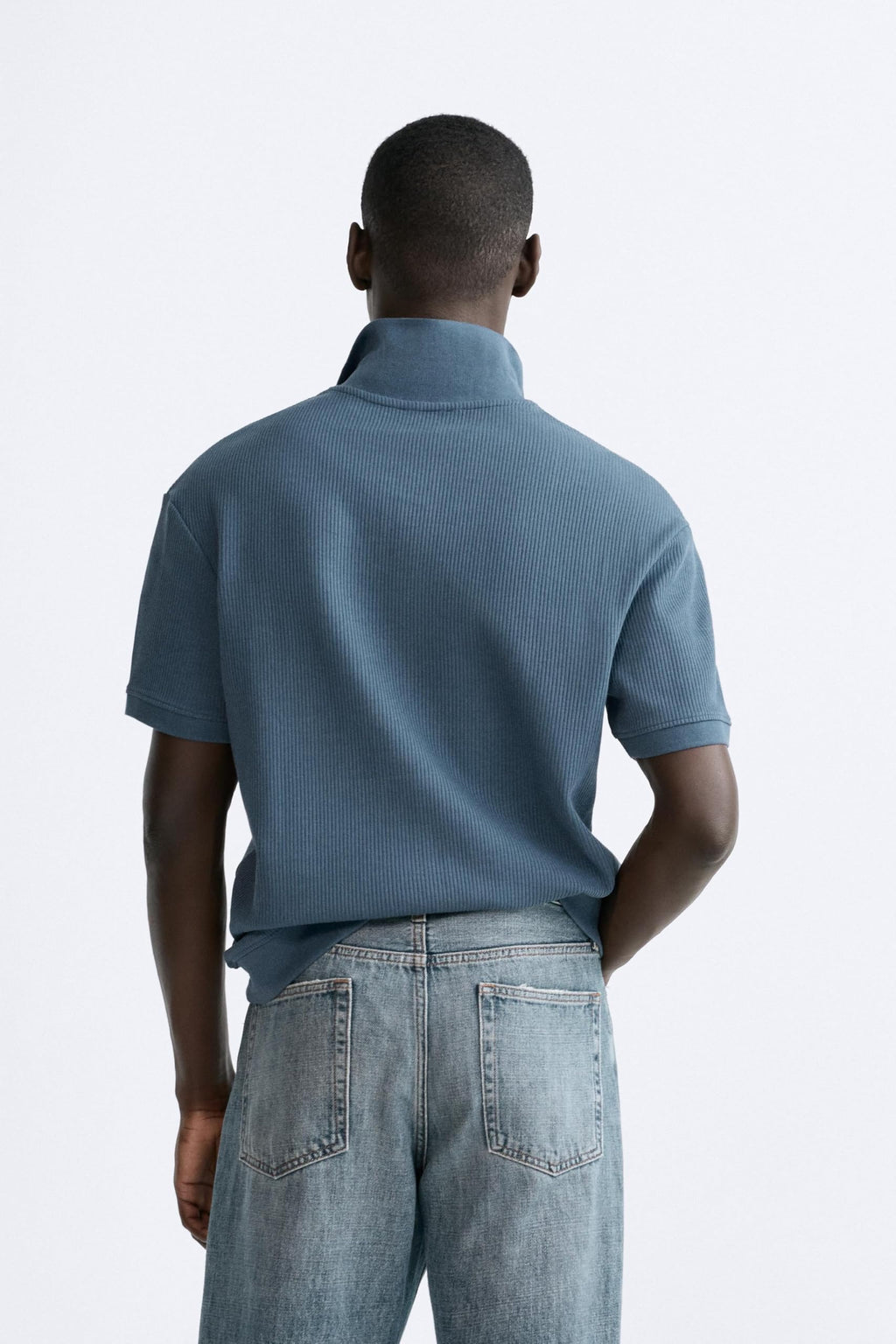 Alan Jones Clothing Men's Textured Polo T-Shirt | Classic Short Sleeve Polo for Casual Wear