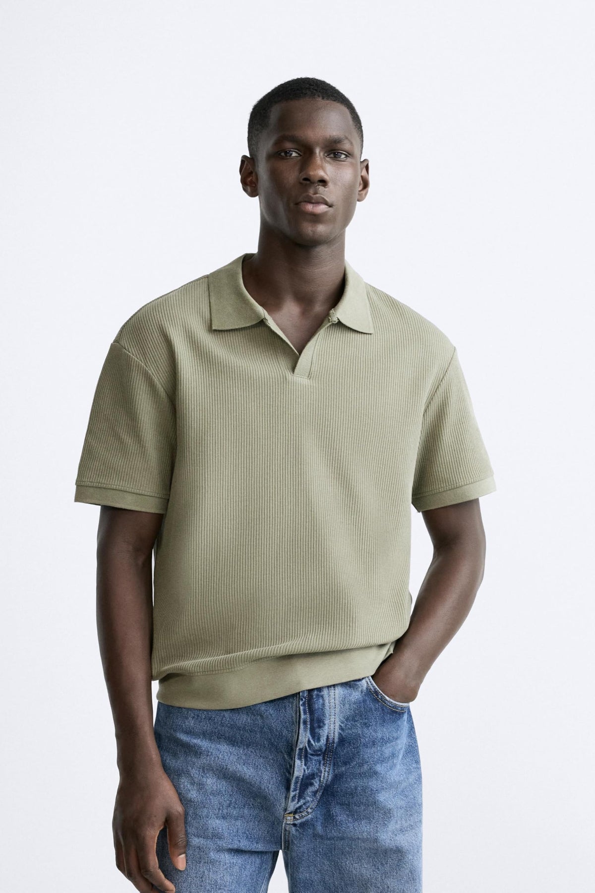 Alan Jones Clothing Men's Textured Polo T-Shirt | Classic Short Sleeve Polo for Casual Wear