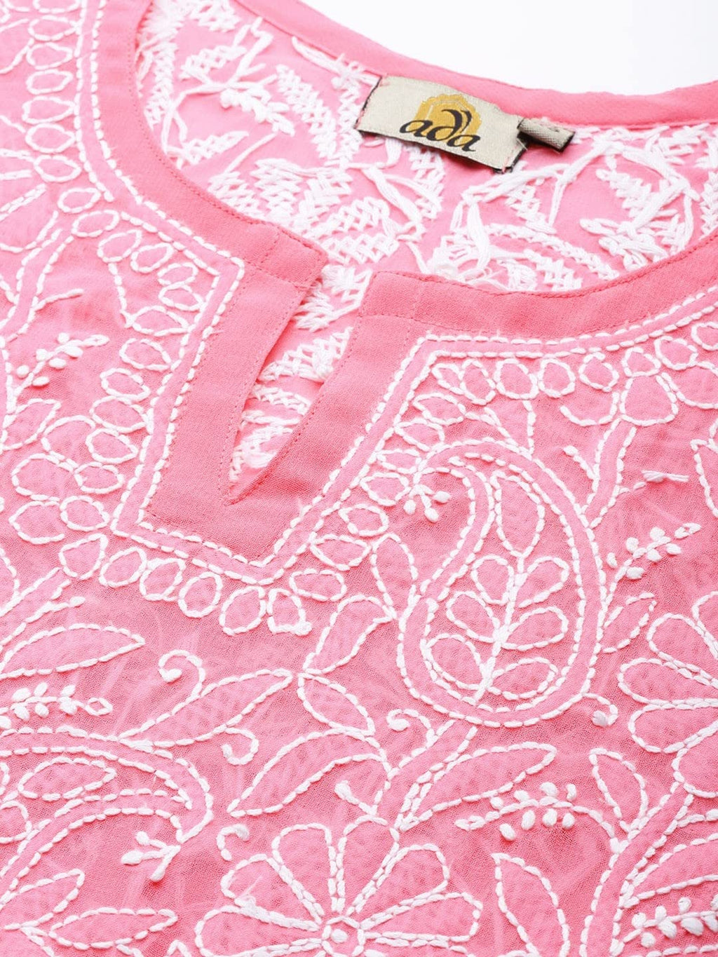 Ada Hand Embroidered Lucknowi Chikankari Georgette Top for Women A911224
