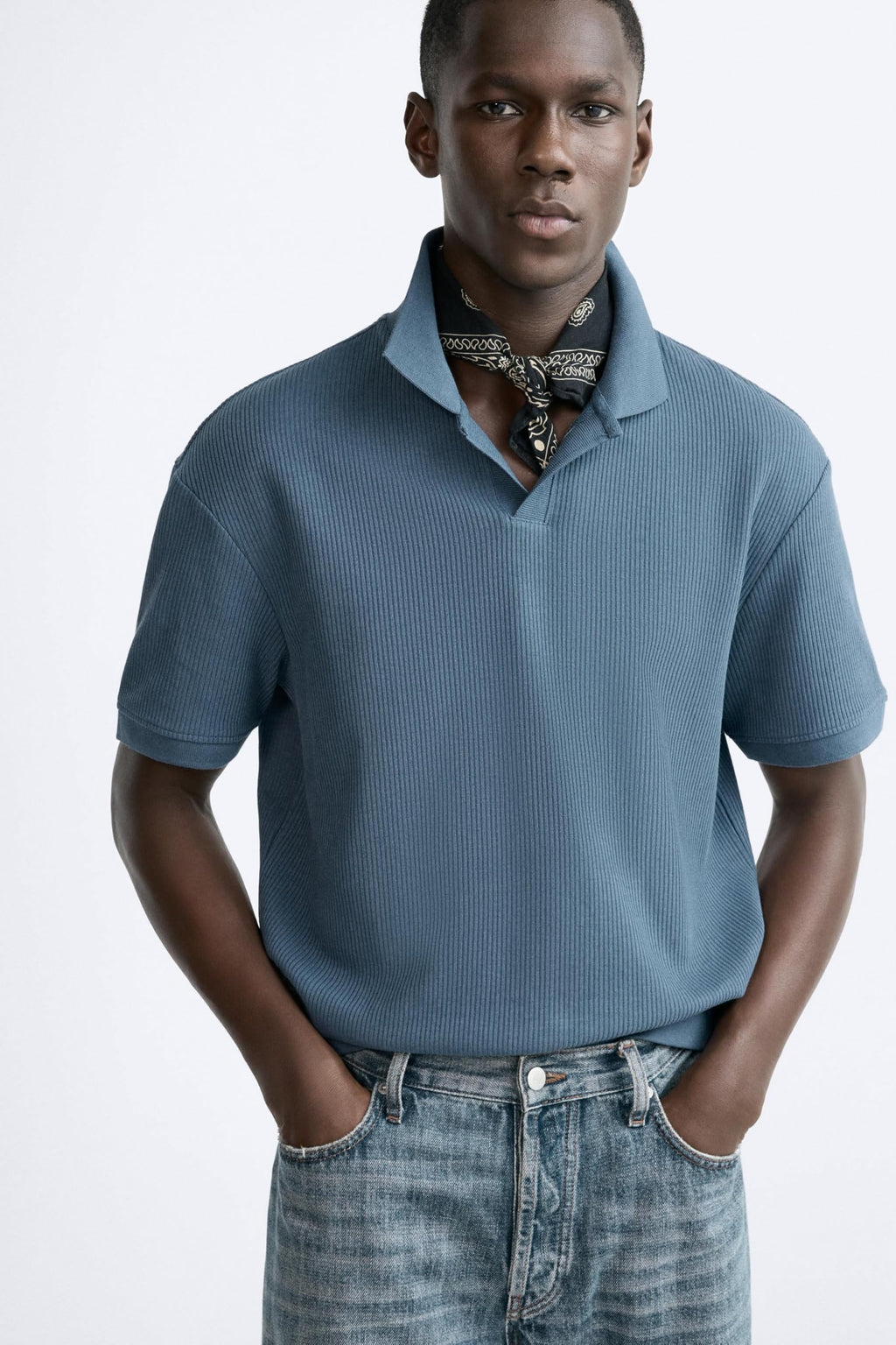 Alan Jones Clothing Men's Textured Polo T-Shirt | Classic Short Sleeve Polo for Casual Wear