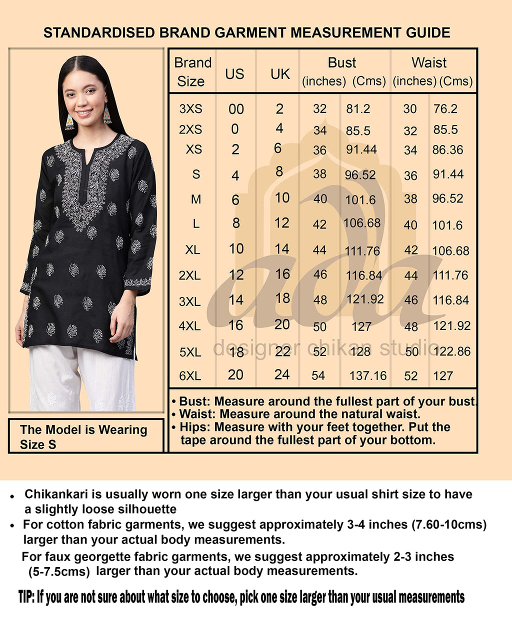 Ada Hand Embroidered Lucknowi Chikankari Georgette Top for Women A911224