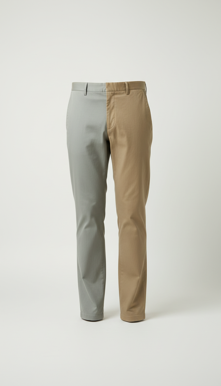 Tailored cotton trousers with tapered leg