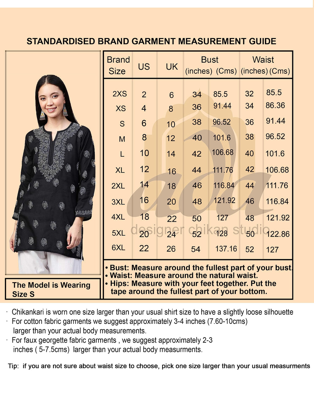 Ada Hand Embroidered Lucknowi Chikankari Georgette Top for Women A911224