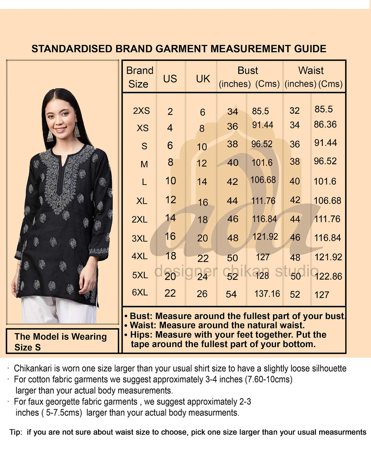 Ada Hand Embroidered Lucknowi Chikankari Georgette Top for Women A911224