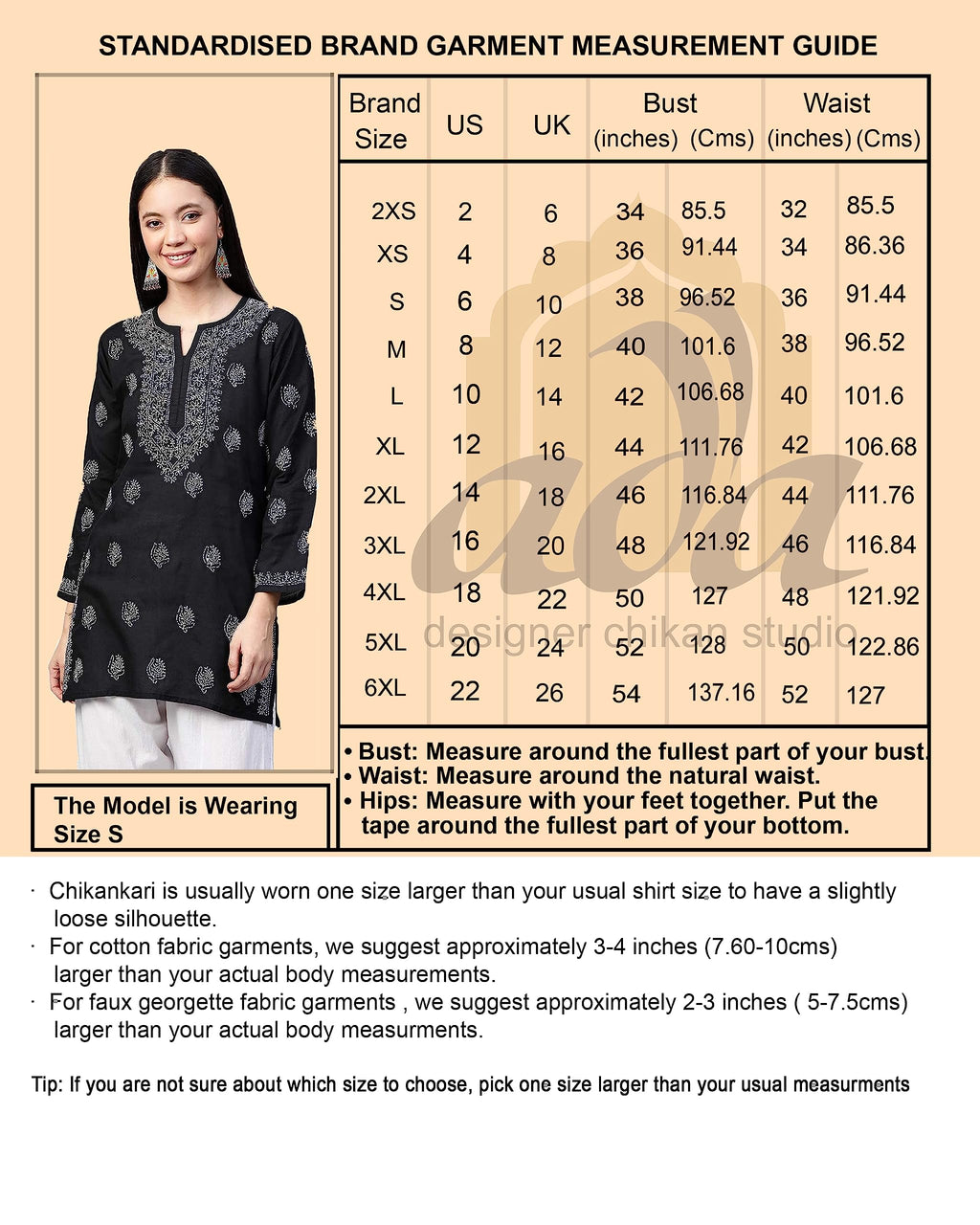 Ada Hand Embroidered Lucknowi Chikankari Georgette Top for Women A911224